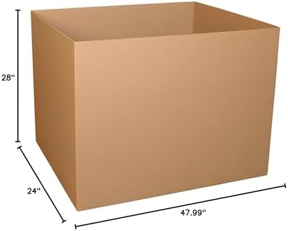 BOX USA Moving Boxes Large 48"L x 24"W x 28"H 5-Pack, Cardboard Box for Shipping, Moving, Mailing, Packing, Packaging and Storage - Image 6