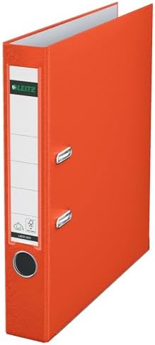 Leitz Lever Arch File, Light red, A4, 50mm Width, Plastic, 10150020 by Leitz
