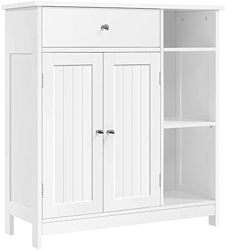 Yaheetech Bathroom Storage Cabinet with Drawer and 2 Beadboard Doors, White by Yaheetech
