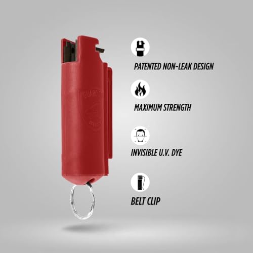 Guard Dog Security Quick Action Pepper Spray Self Defense Keychain, Maximum Strength 1.44 MC, OC Spray, 16-Foot Range, Twist-Lock Safety, Belt Clip for Easy Carry for Women and Men, Made in USA - Image 2