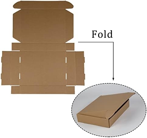 11x8x2 Inches Shipping Boxes Pack of 25, Brown Corrugated Cardboard Boxes for Small Bussiness - Image 3