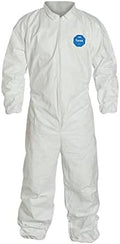 DuPont Tyvek 400 Disposable Protective Coverall with Elastic Wrists and Ankles, White, 4X-Large, 6-Pack by DuPontPersonalProtection