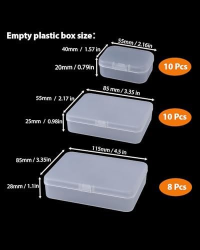LJY 28 Plastic Boxes, 3 Sizes for Buttons - Image 3