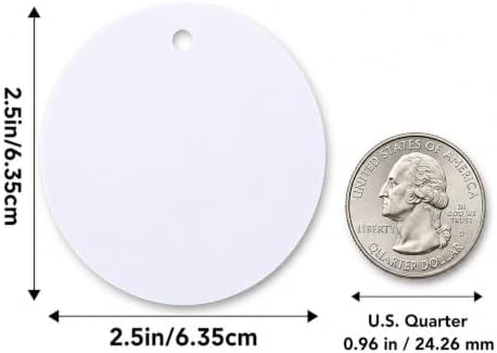 G2PLUS 2.5 Inch White Round Paper Gift Tags with String, 100PCS Blank Tags - Image 2