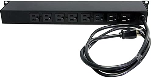 StarTech 8-Outlet 1U PDU, 120V/15A, Surge, 6ft Cord, TAA (RKPW081915) - Image 3