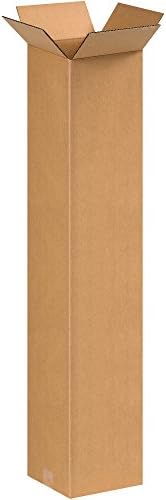 BOX USA 8x8x42 Tall Corrugated Boxes, Tall, 8L x 8W x 42H, Pack of 20 | Shipping, Packaging, Moving, Storage Box for Home or Business, Strong Wholesale Bulk Boxes by BOXUSA