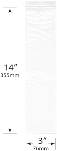 Plymor 3 x 14 inch, 2 Mil Zipper Reclosable Bags (Pack of 500) - Image 2