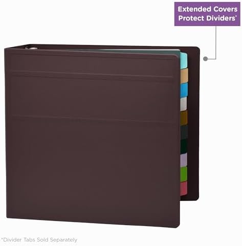 Carstens 4-Inch Heavy Duty 3-Ring Binder - Side Opening, Plum, Durable Plastic, Precision No-Gap Rings, Waterproof Cover, No Pockets, Holds 600 Letter Sheets, BPA-Free Made in USA (1841-3R) - Image 5