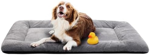 Dog Crate Pad Washable Dog Bed for Crate Extra Large Cozy Mat 48-Inch Gray by VERZEY