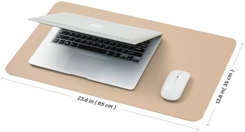 Cork Desk Mat - Small Dual-Sided Desk Pad for Office and Home - Desk Organization and Accessories - Ideal for Large Mouse Pad and Small Desk Mats on Top of Desks(Apricot,23.6"x 13.8") - Image 2