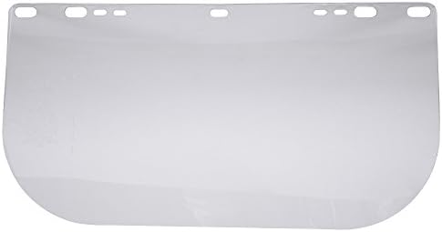 Jackson Safety Faceshield Window for Jackson Safety Headgear, 8" x 15.5" x 0.04", PETG, Unbound, Clear (Case of 12), 29104 by JacksonSafety