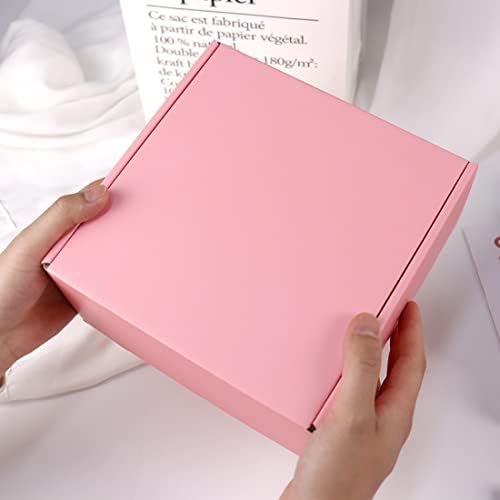Shipping Boxes for Packaging, 9x6x4" Pink Corrugated Cardboard Boxes, 20 Packs Medium Mailing Boxes for Small Business - Image 5