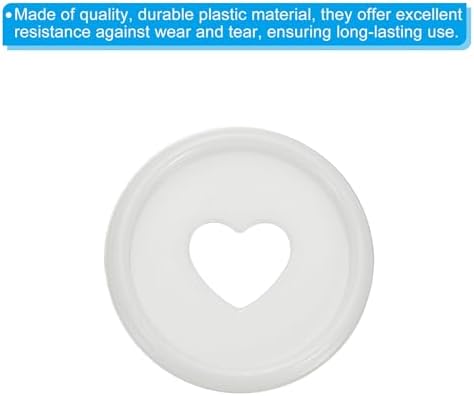 PATIKIL 24mm Plastic Book Binding Discs, 11 Pack Discbound Expansion Discs Heart Binder Rings for DIY Notebook Planner, White - Image 4