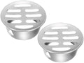 PATIKIL Floor Drain Cover 2.2" x 1.7" (50 Flat Mouth), 2 Pcs 304 Stainless Steel Round Anti Blocking Snap-in Drain Strainers for Outdoor Bathroom Kitchen Washroom Landscaped, Silver by PATIKIL