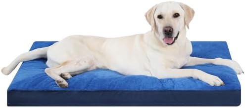 NUPIDA Waterproof Large Dog Bed for Crate with Washable Cover, 35x22, Navy by NUPIDAPet%E2%80%99sHome