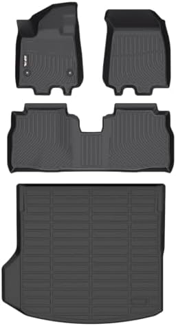 AIPOIL® Floor Mats & Cargo Liner Set for 2024 2025 2026 Chevy Equinox EV (Non Fuel) All Weather Protection TPE Anti-Slip Automotive Full Set Custom Chevrolet Equinox EV Car Mats Accessories - Black by AIPOIL