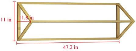 Creative Triangle Display Garment Racks in Boutique Clothing Stores, Wall-Mounted Hanging Clothes Shelf in Home, Towel Racks for Bathroom Storage (Gold, 47.2" L) - Image 2
