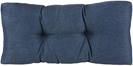 Klear Vu The Gripper Non-Slip Tufted Bench Cushion for Indoor Furniture, Assembled in USA, Entryway Storage, Bay Window, Corner Nook or Piano Seat, 30 Inches, Solid Indigo by KlearVUHomeTextiles