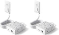 SUPERDANNY Extension Cord,Flat Plug Surge Protector Power Strip,6Ft (Pack of 2) by SUPERDANNY