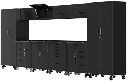 10-Piece Garage Storage Cabinets System Heavy Duty Workshop Set by FLIXELIO
