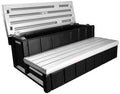 Confer Plastics Two Tier 36" Wide Storage Hot Tub Step: Durable, Multi-Functional, Non-Skid Spa Steps, Easy Installation, Sturdy, Long Lasting Upgrade to Your Space. Proudly Made in USA. - Grey by ConferPlasticsInc
