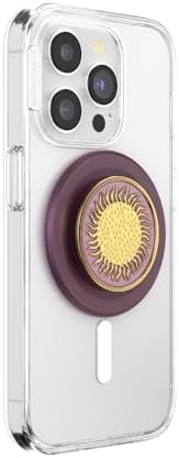 PopSockets Phone Grip for MagSafe, Magnetic Holder, Phone Stand, Enamel - Enamel Sun Fire - Image 2