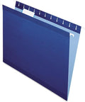 Pendaflex Reinforced Hanging File Folders, Letter Size, Navy, 1/5 Cut, 25/BX (4152 1/5 NAV) (Pack of 10) by TOPSProducts