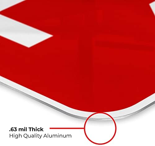 FDC Left Arrow Sign, Red Background, - Image 6