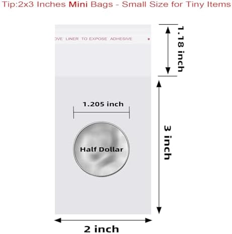 Morepack 2x3 Inches Mini Self Sealing Cellophane Bags 200Pcs - Image 2