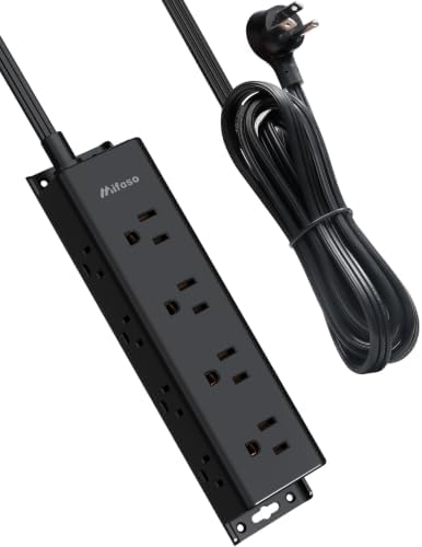 Surge Protector Power Strip, 12 Widely Spaced Multi Outlets on 3 Sides by Mifaso