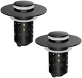 2PCS Universal 4in1 Bathroom Drain Stopper Metal Hair Catcher, Matte Black by GreatHomeEssentialsforYou