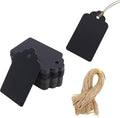 SALLYFASHION 100PCS Gift Tags with String Attached, 1.5X2.8 inch Black by sallyfashion