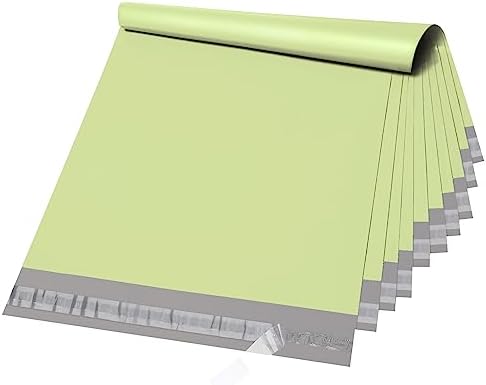 Metronic Poly Mailers 14.5X19 100PC, Strong Adhesive Shipping Bags for Clothing, Waterproof and Tear-Proof Shipping Envelopes, Packaging Bags Mailers Poly Bags, Avocado Green by METRONIC