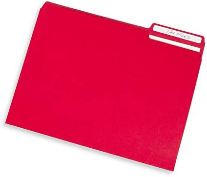 Blue Summit Supplies 100 File Folders, Letter Size, 1/3 Cut Tab, Red - Image 6