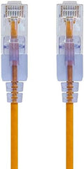 Monoprice - 116322 SlimRun Cat6A Ethernet Patch Cable - Snagless RJ45 UTP Pure Bare Copper Wire 10G 30AWG 3ft Yellow 10-Pack by Monoprice