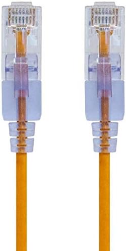 Monoprice - 116322 SlimRun Cat6A Ethernet Patch Cable - Snagless RJ45 UTP Pure Bare Copper Wire 10G 30AWG 3ft Yellow 10-Pack by Monoprice