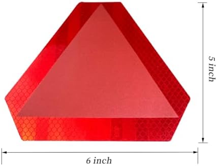 5Pcs Slow Moving Vehicle Sign Stickers, Reflective Triangle for Golf Cart - Image 2
