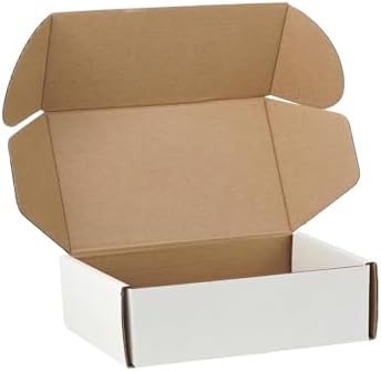 25 Pack 6"x4"x2" inch Small Shipping Boxes White Corrugated Cardboard Box for Small Business, Mailer, Shipping, and Packing by Unknown