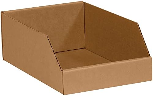 Box USA Storage Bins Small 8"L x 12"W x 4 1/2"H 50-Pack - Corrugated Cardboard Box for Packing, Moving, and Storage by BOXUSA