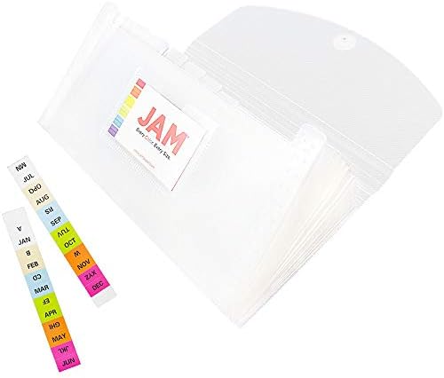 JAM PAPER Accordion Folders - 13 Pocket Plastic Expanding File - Check Size - 5 x 10 1/2 - Clear - Sold Individually - Image 5