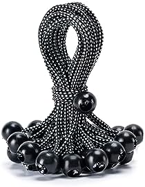 30 Pack Ball Bungee Cord, Heavy Duty Bungie Cord Balls (11",Black/White) by Unknown