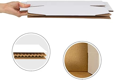 RLAVBL 8x8x4 Inches Shipping Boxes Set of 25, White Small Corrugated Cardboard Box, Mailer Boxes for Packing Small Business - Image 5