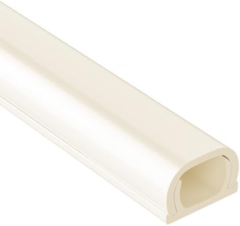 Yecaye 128in Mini Cord Hider, On-Wall Cord Cover, W0.5in H0.31in, Beige by Yecaye