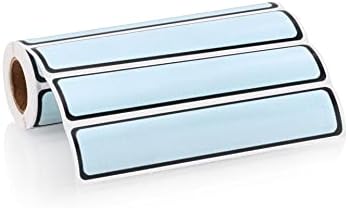 Carstens Adhesive Sticker Labels, 5 3/8” x 1”, Binder Labels for 1” Ring Binder Spines, Sky Blue, Roll of 200 - Image 6