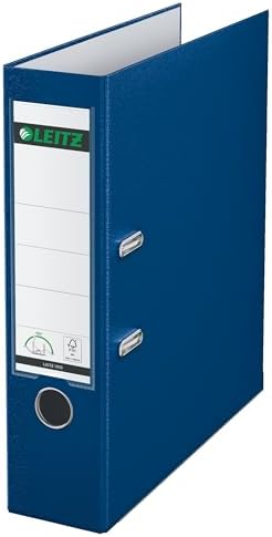 Leitz 2-Ring 3-Inch Premium Linen Textured A4 Sized European Binder, Blue (1010-BL) by Leitz