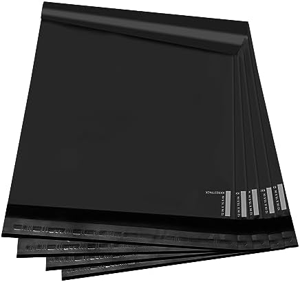 KKBESTPACK Black Poly Mailers 12x15.5 in, Shipping Bags, 200 Pcs by KKBESTPACK