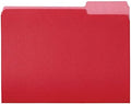 Amazon Basics File Folders for Organization, Letter Size, 1/3 Cut Tab, Red, 36-Pack by AmazonBasics