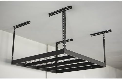 Klutch Overhead Garage Storage Rack, Adjustable Height, 350-Lb. Capacity - Image 4