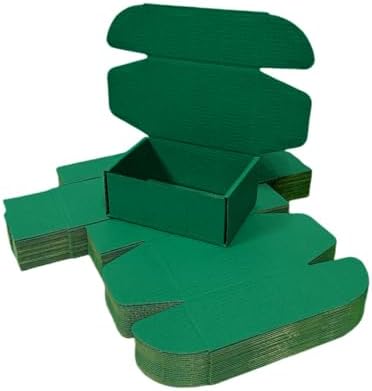 50 Pack 4.3x3.1x2 in Hunter Green Mini Shipping Boxes - Image 3
