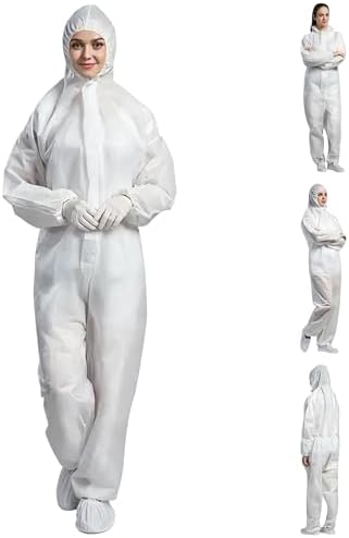 Disposable Hazmat Suit Coveralls 10/30PACK by VEGXPET